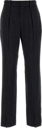 Isabel Marant Pantalone - Dames - Chinos - Zwart - 2XS - Leer - Broeken