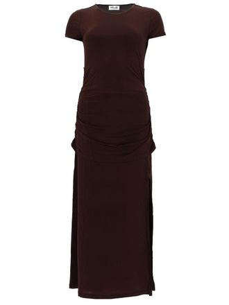 Baum Und Pferdgarten Jule Ruched Figures Side Slits Midi Dress