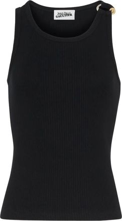Jean Paul Gaultier Tanktop met piercing detail - Zwart
