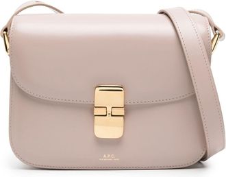 A.P.C. small Grace shoulder bag - women - Calf Leather/Cotton - One Size - Pink