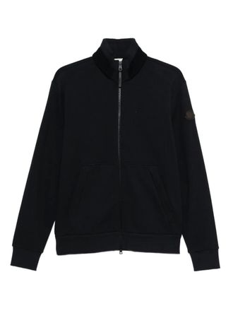 Moncler zip-up logo-patch sweatshirt - Black