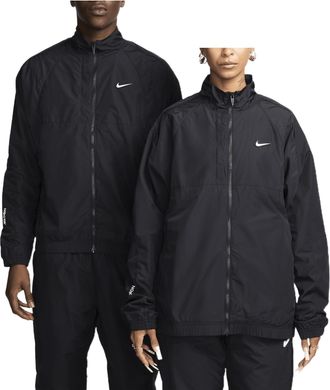 Nike NOCTA Northstar Nylon Track Jacket (Black/Black/White, FN7666-010), Black/Black/White, Large