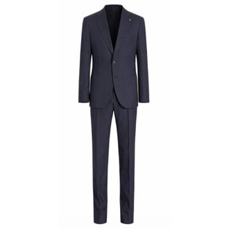 Tagliatore Single Breasted Suits, male, Blue, Size: XL Single Breasted Suits