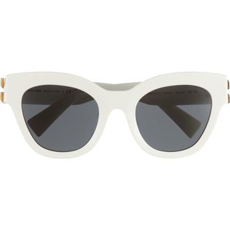Miu Miu 51mm Square Sunglasses in White at Nordstrom