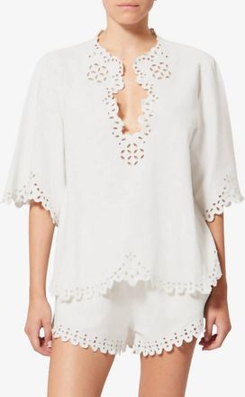 Isabel Marant Shana Tunic Top In White
