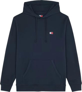 Tommy Jeans Hoodies & sweatvesten, Heren, Blauw, 2Xl, Katoen, Blauwe Logo Hoodie Katoen