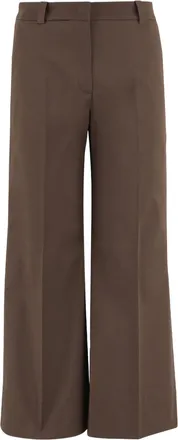 Ql2 Quelledue Tailored Wide-Leg Stretch Cotton Pants