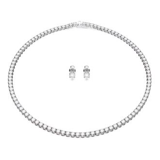 Swarovski Matrix Tennis Set - Dames - Kettingen - Grijs - ONE Size - Accessoires
