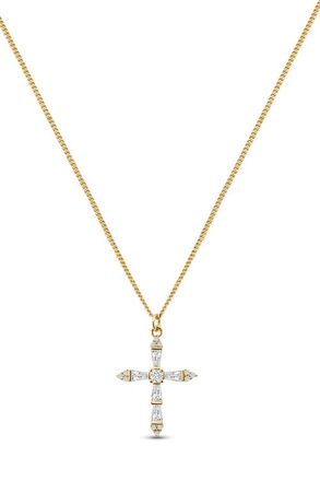 Electric Picks xSarah & Hollie Amore Cross Necklace in Gold at Nordstrom