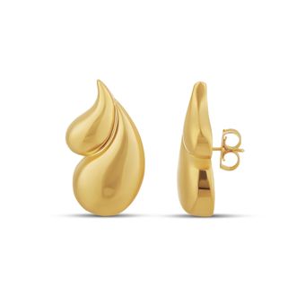 SHYMI Double Tear Statement Drop Earrings - 14K Gold Filled, Rhodium Plated, Day to Night