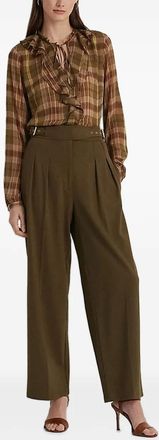 Lauren Ralph Lauren Blusa con ruches - Marrone