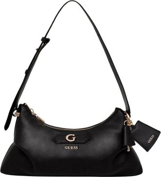 Guess Suzy Hobo Tas - Dames - Schoudertassen - Zwart - ONE Size - Polyester - Tassen