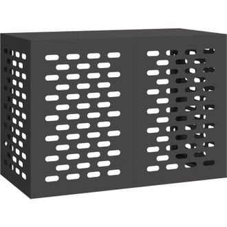 vidaXL Cubierta Para Aire Acondicionado Acero Negro 100x50x70 Cm Vidaxl