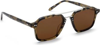 Krewe Unisex Colton Aviator Polarized Sunglasses In Tortuga Silver