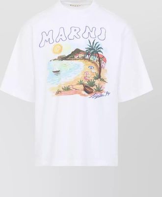 Marni cotton relaxed-fit printed t-shirt