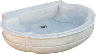 Biscottini International Biscottini - Fregadero De M&aacute;rmol Blanco De Cocina Lavabo De Encimera Fregadero De Piedra Lavabo De Interior Y Exterior Lavabo De Fuente