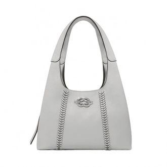 Brighton Selene Canvas Interlok Harmony Bag In Sterling