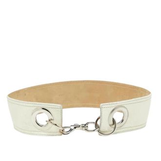 Miu Miu Pre-owned Leather belts - Dames - Vintage Accessoires - Wit - ONE Size - Leer - Vintage