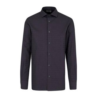 Emporio Armani Casual Shirts, male, Blue, XL, Casual Shirt