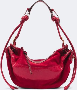 Isabel Marant Maia Medium suede and leather shoulder bag