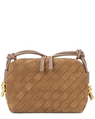 Tiffany & Fred Woven Suede Mini Crossbody