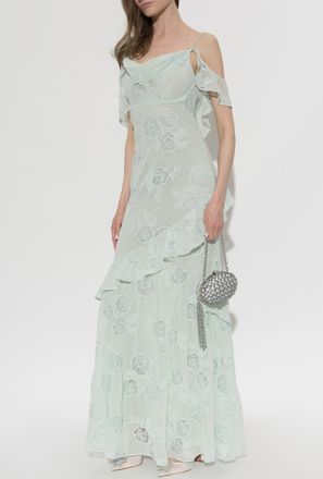 Self Portrait Lace Dress, Womens, Green