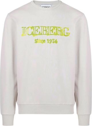 Iceberg Sweatshirt met capuchon en logo - Heren - Sweatshirts - Grijs - XL - Katoen - Hoodies & sweatvesten