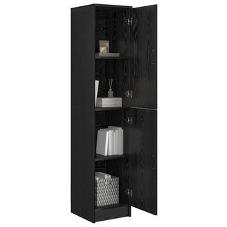 Berkfield Home Modern Buffet Cabinet Black oak Engineered wood Medium Buffet Cabinet