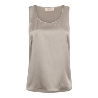 Mos Mosh MMAstrid Silk Tank Top - Tops - Mujer - Gris - XL