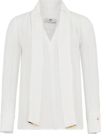 Elisabetta Franchi Mujer, Blusas y Camisas, Blanco, Talla: M