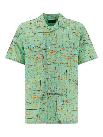 Beams Plus Overhemd met abstracte print - Groen