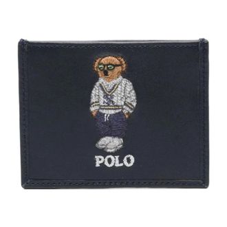 Polo Ralph Lauren Wallets & Cardholders, male, Blue, ONE SIZE, Bear Leather Card Case