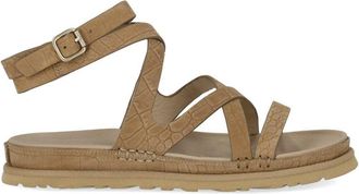 UGG SANDALO GOLDENGAZE EMBOSSED ANKLE WRAP MUSTARD SEED UGG