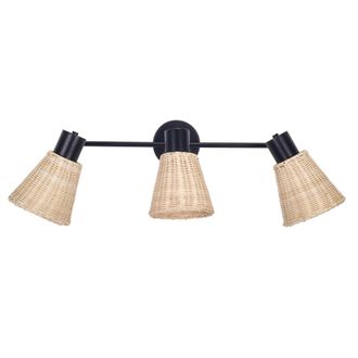 Forlight Forlight - Nature Plaf&oacute;n Triple En Color Negro Para Bombilla E27