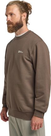Jack Wolfskin Langarmshirt JACK WOLFSKIN ESSENTIAL CREWNECK M, Herren, Gr. M (50), braun (cold, coffee), Obermaterial: 100% Baumwolle, Shirts Langarmshirt