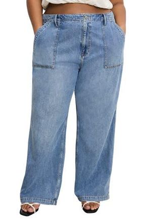 Good American Lite Drawstring Jeans in Indigo786 at Nordstrom Rack, Size 10