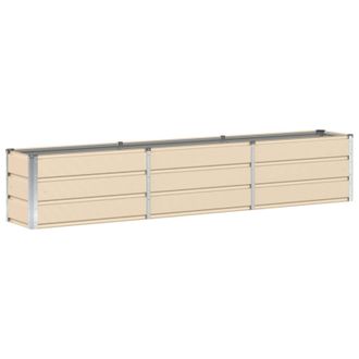 vidaXL Jardinera Marfil 240 X 40 X 45 Cm Acero Vidaxl