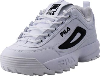 Fila Fila Mens Disruptor Ii Shoes, White/White/Black, 9.5