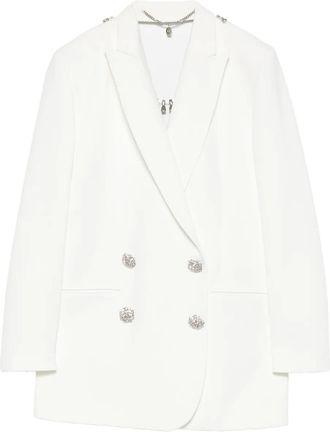 Nissa Blazer doppiopetto con decorazione - Bianco