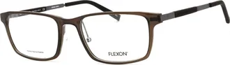 Flexon FLEXONEP8008 Rectangle Metal Frame Eyeglasses - Gray