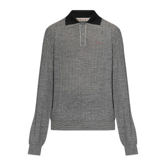 Marni Maglione Polo Manica Lunga in Lana - - Tops - Uomo - Grigio - XL