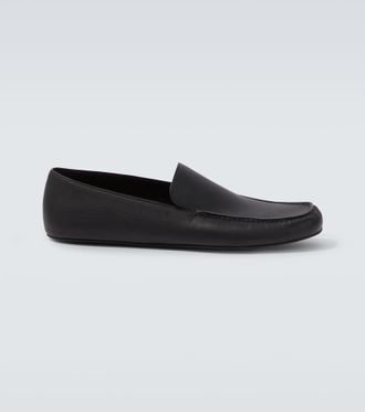 The Row Leo leather loafers