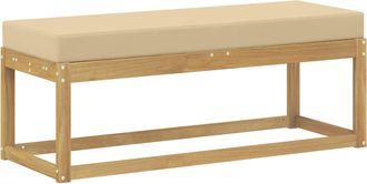 vidaXL Banco De Taburete Exterior Madera De Acacia S&oacute;lida Blanco Vidaxl