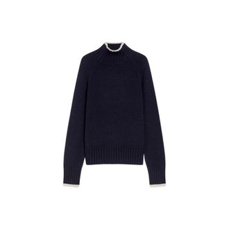 Max Mara Dames, Truien, Blauw, Maat: M Wol