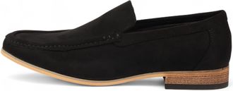 Infinity Leather Mens Black Suede Loafers Lightweight Slip-On Casual Shoes