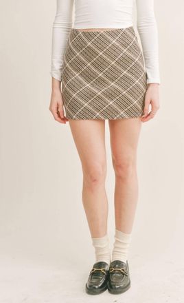 Sadie & Sage Gossip Girl Mini Skirt In Plaid