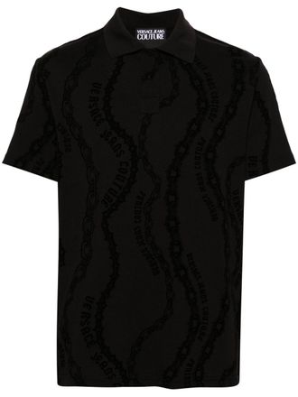 Versace Jeans Couture Polo con stampa - Nero