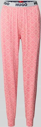 HUGO BOSS Slim Fit Pyjama-Hose aus Viskose-Mix Modell Unite in Pink, Größe XS
