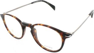 David Beckham Mens Silver Tone Rectangular Eyeglass Frames DB10490086