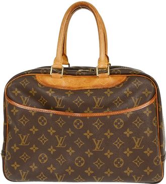 Louis Vuitton Deauville Handbag Monogram Canvas Brown Canvas Handbag (Pre-Owned)